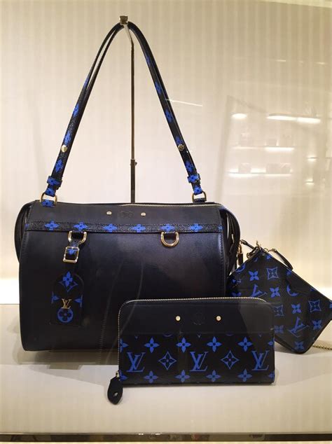 louis vuitton bag fabric monogram blue|louis vuitton monogram totes.